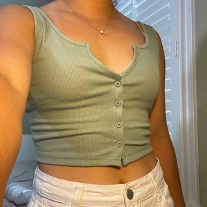 SHEIN light green crop tank
